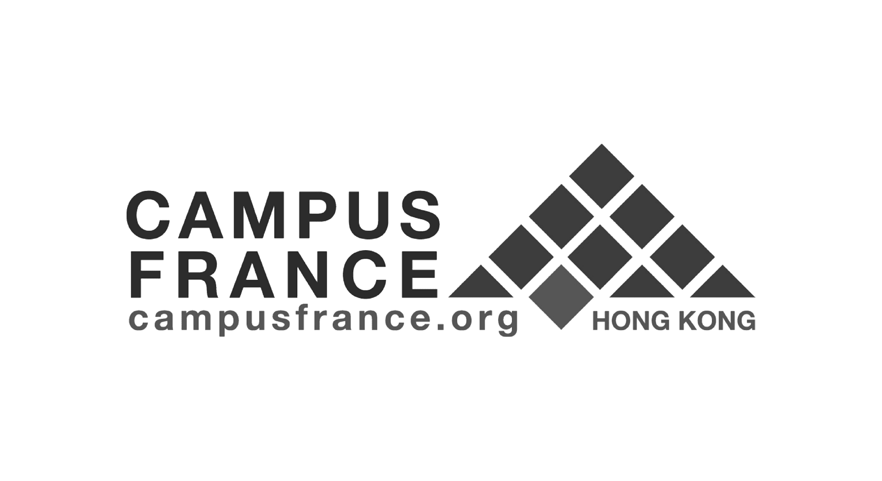 Campus France Logo Grayscale