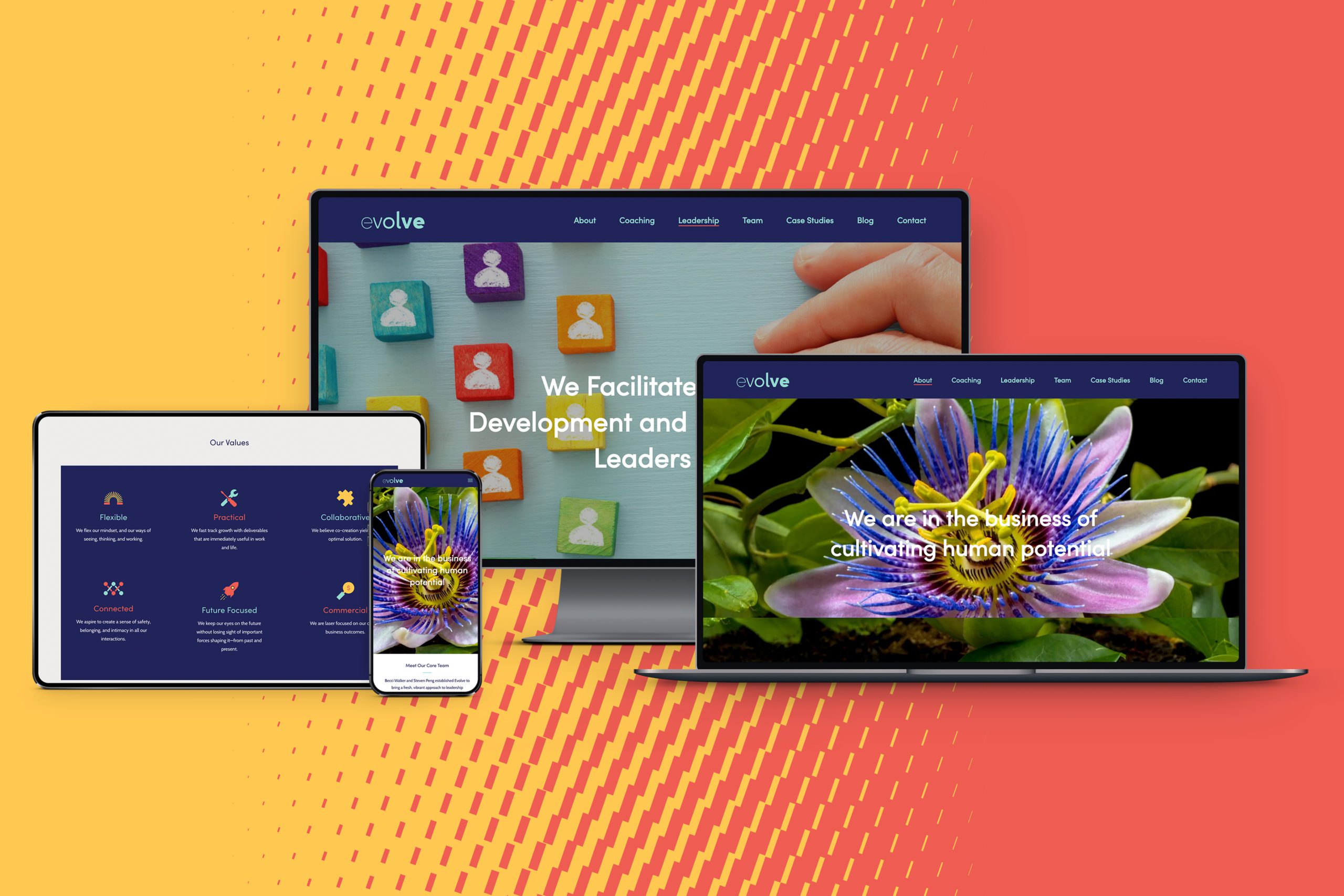 Evolve website on various responsive devices