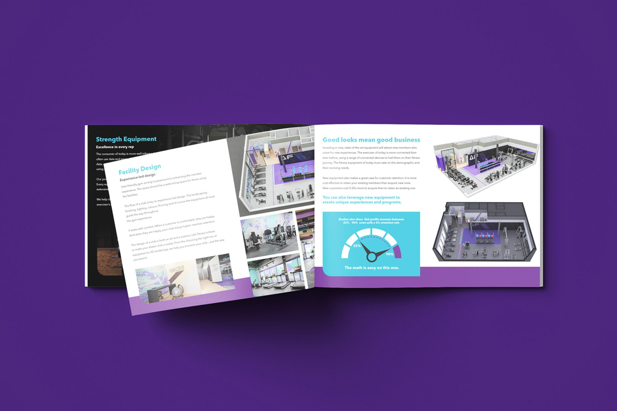 Anytime Fitness and Life Fitness brochure design