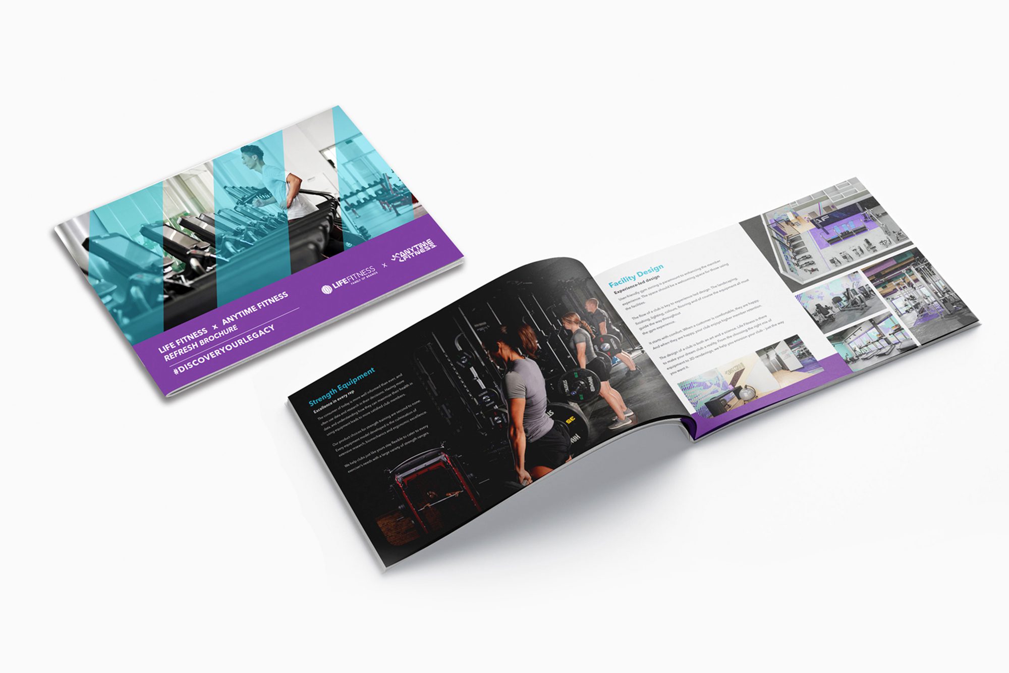 Anytime Fitness and Life Fitness brochure design