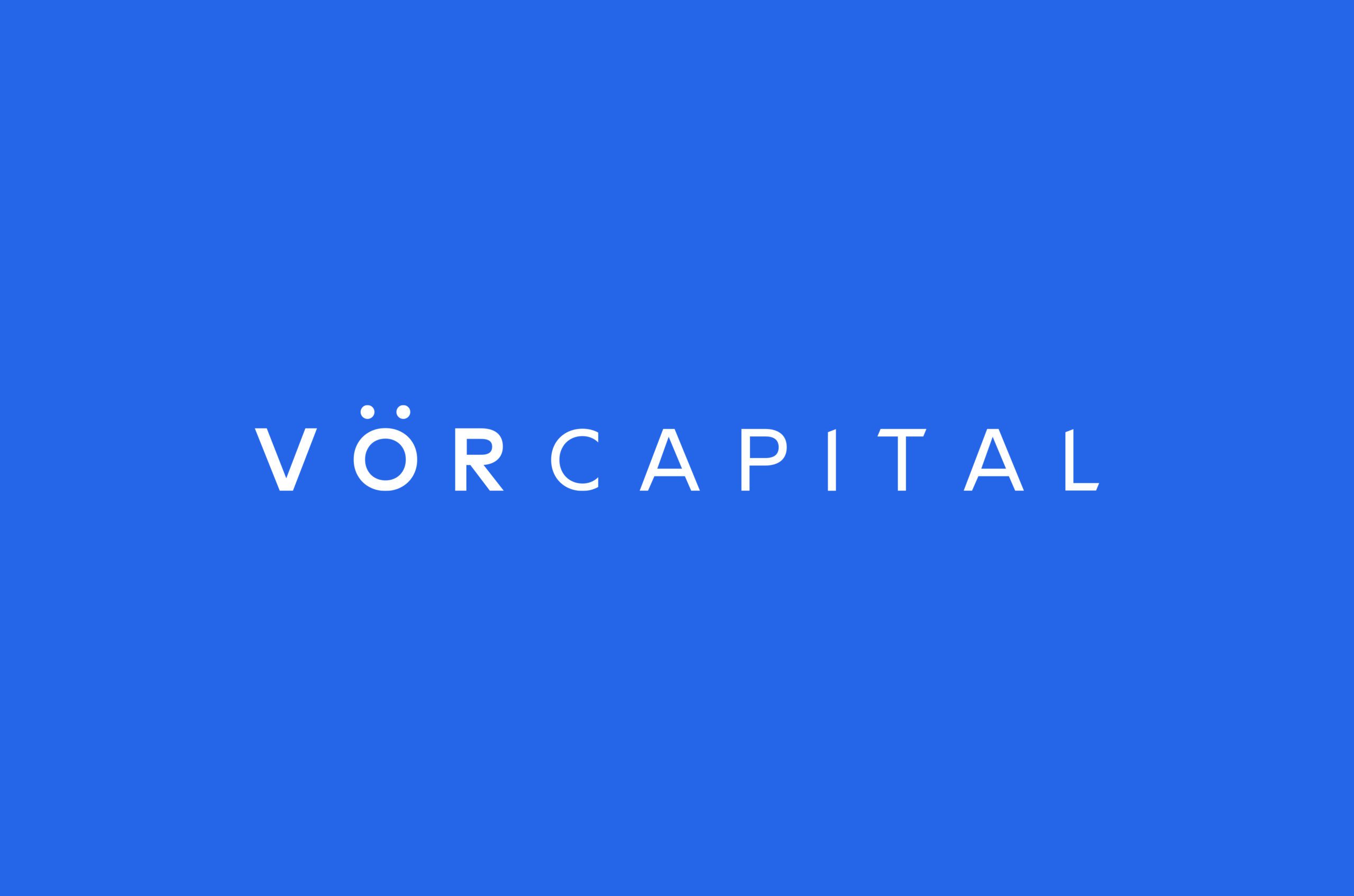 VOR Capital full logo white on blue