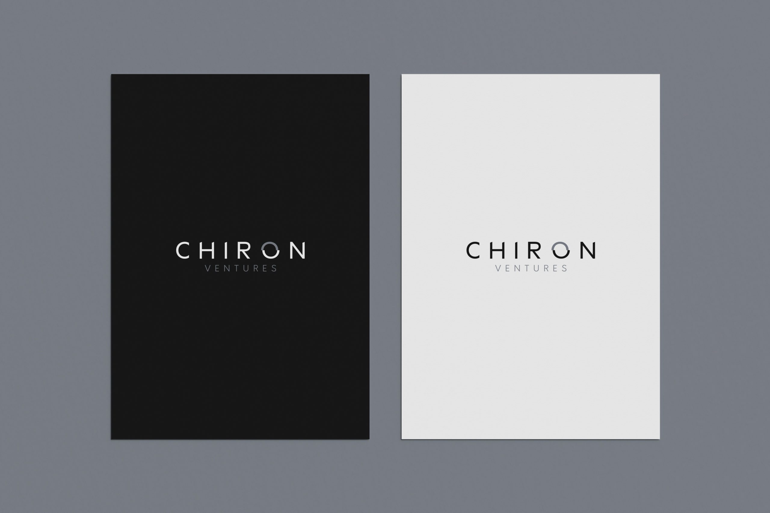Chiron Partners logo on black and white background