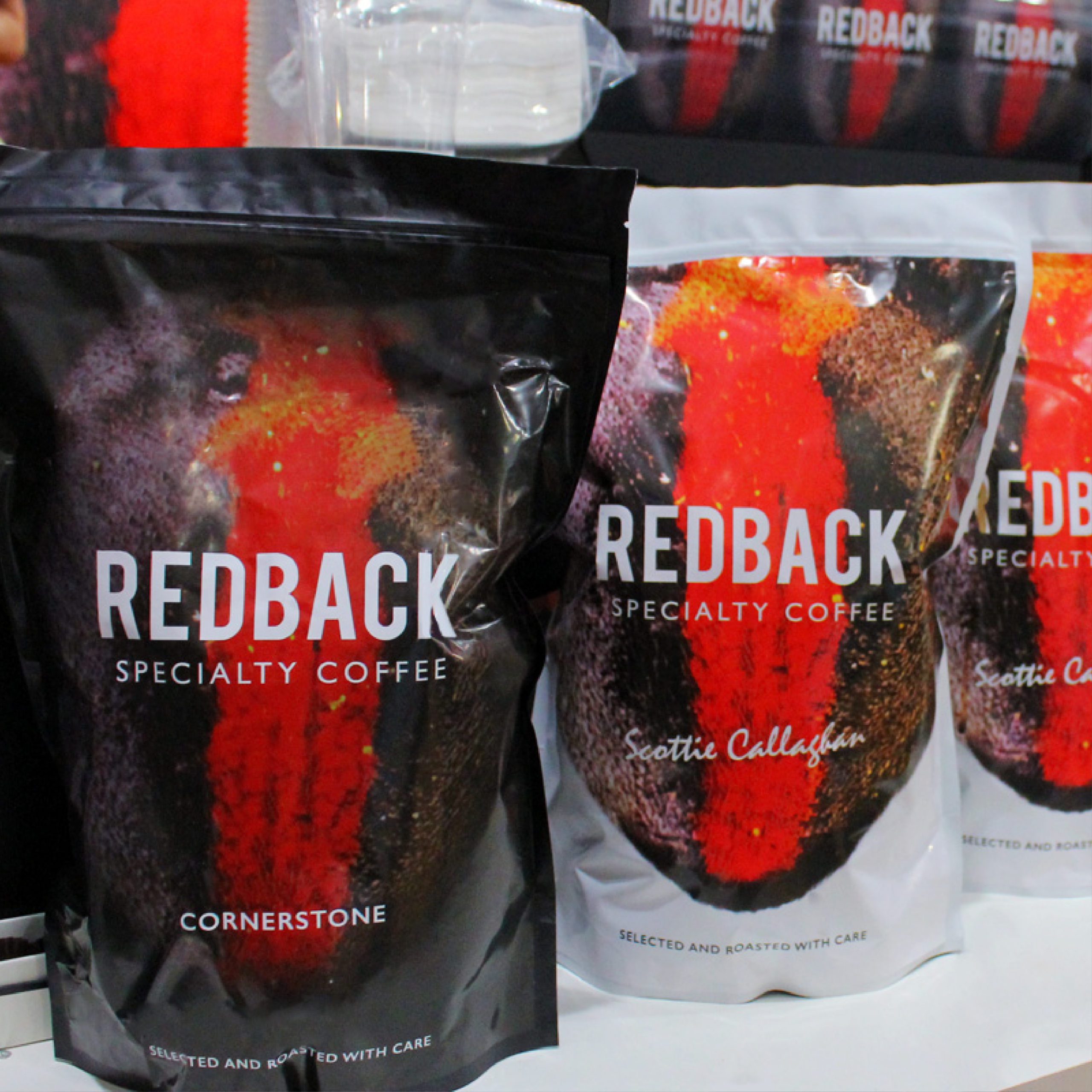 Redback Coffee coffee bean packaging design