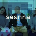 Seanna logo designed by ipulse creative agency Hong Kong overlays on top of experienced and happy recruitment team members