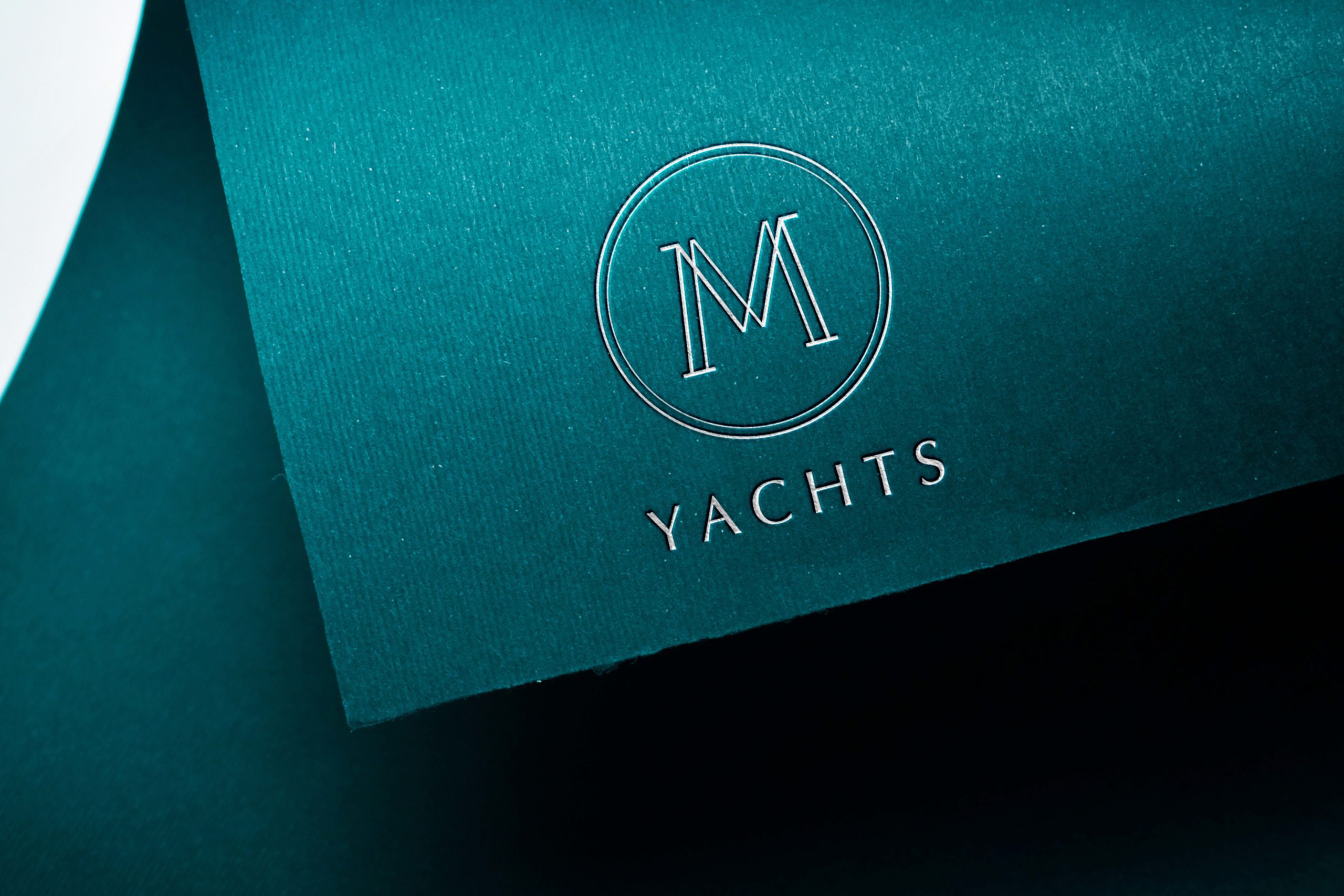 M Yachts Branding Logo Emboss On Paper