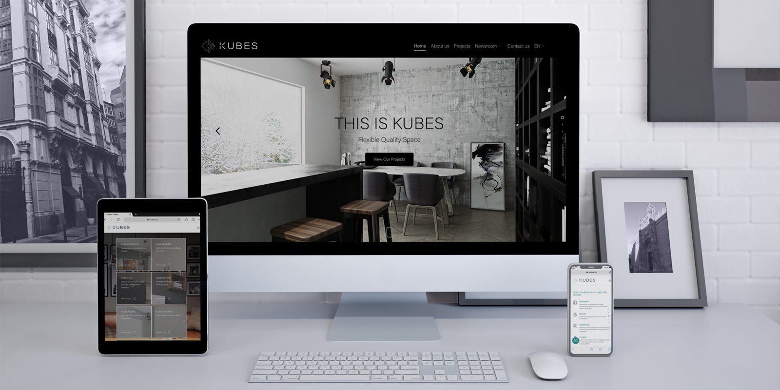 Kubes Branding Project Website On Devices