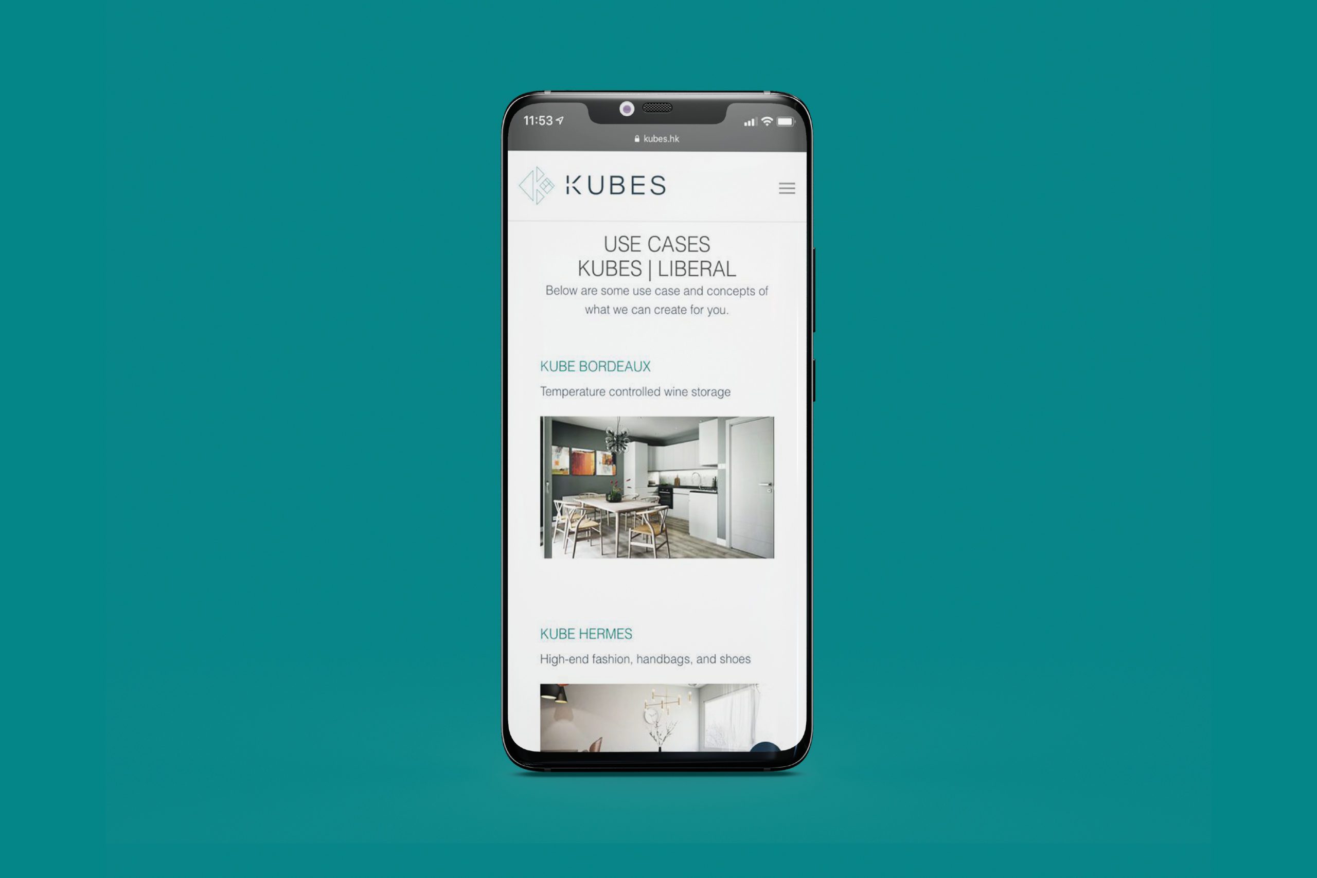 Kubes Branding Project Website On Mobile 1
