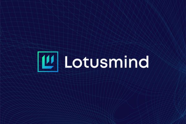 Lotusmind Branding Full logo on navy background