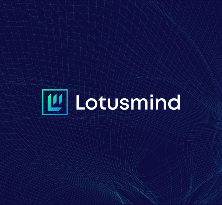 Lotusmind Branding Full logo on navy background