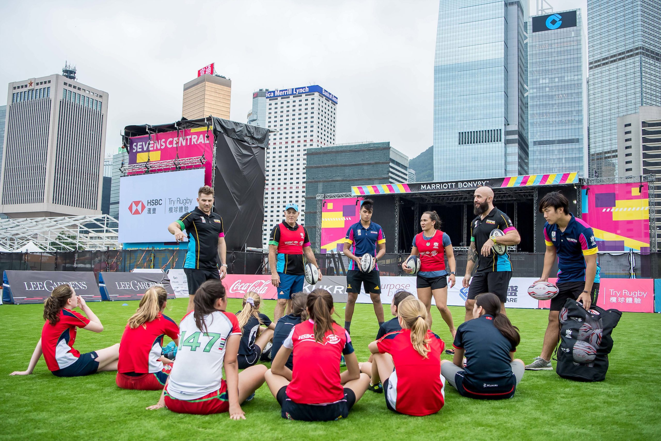 Hong Kong Sevens Festival Events Branding Marketing 2019 Group of Rugby Players