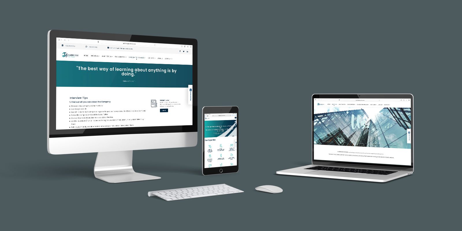 Harbridge Partners website shown on various responsive devices