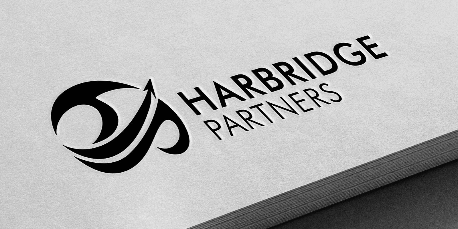 Harbridge Partners full logo printed on textured paper